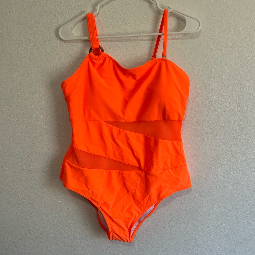 Vibrant Orange One Piece Swimsuit